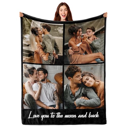 Custom Blanket with Photo - Personalized Gift for Dad, Husband and Father's Day Celebrations