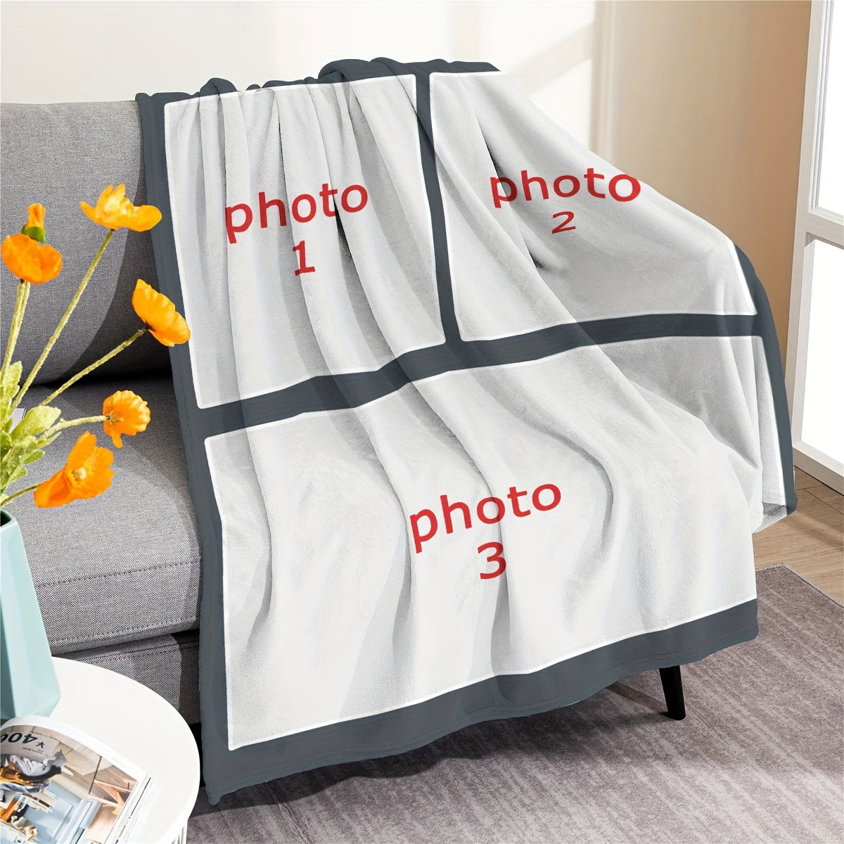 Custom Picture Throw for Family - Personalized Comfort Gift