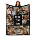 Custom Memory Blanket - Personalized Photo and Text Throw for Family Celebrations and Keepsakes