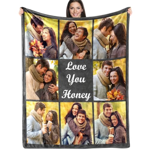 Custom Birthday Photo Blanket - Personalized Throw for Family Celebrations