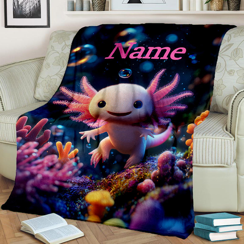 Custom Family Comfort Blanket for Dad - Personalized Photo Gift