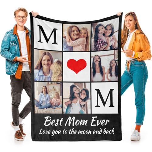 Photo Blanket Personalized - Custom Picture Gift for Fathers, Husbands and Grandfathers