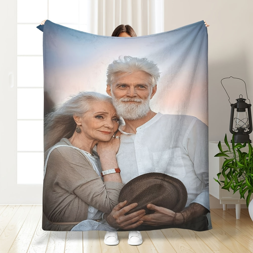 Personalized Pet Portrait Blanket - Custom Family Gift
