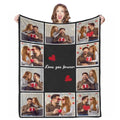 Custom Father's Day Photo Blanket - Personalized Picture Throw for Dad
