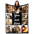 Personalized Photo Blanket - Soft Custom Throw with Picture and Text for Meaningful Gifts