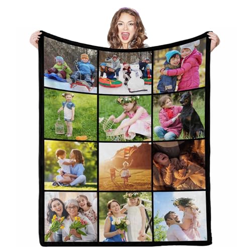 Personalized Grandpa Keepsake Blanket - Custom Photo Comfort Throw