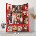 Personalized Flannel Blanket - Soft Custom Throw Featuring Your Photos and Message