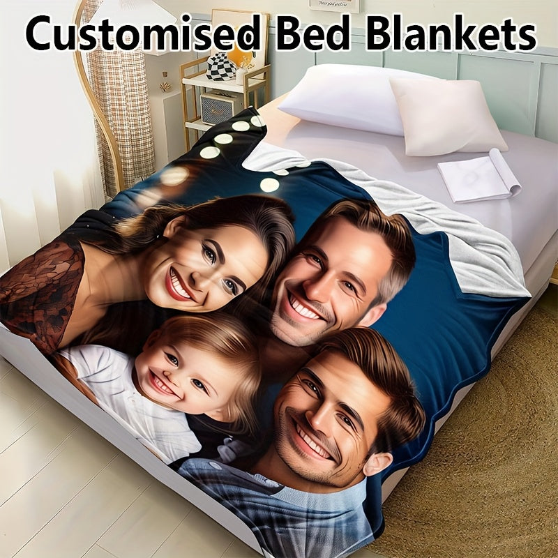 Personalized Grandpa Memory Throw - Warm Family Keepsake