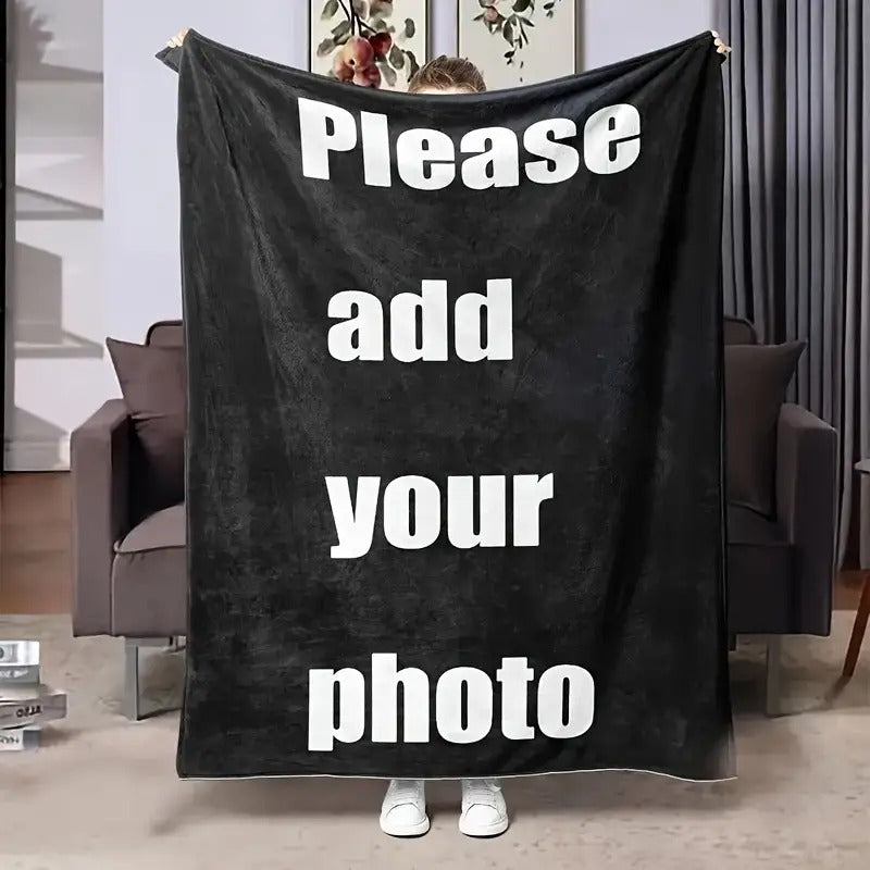 Personalized Family Portrait Blanket - Warm Decorative Throw