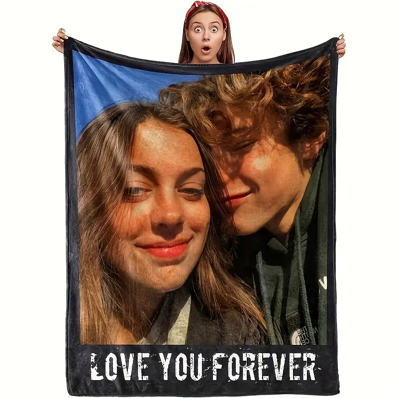 Personalized Father's Memory Throw - Custom Cozy Comfort Gift