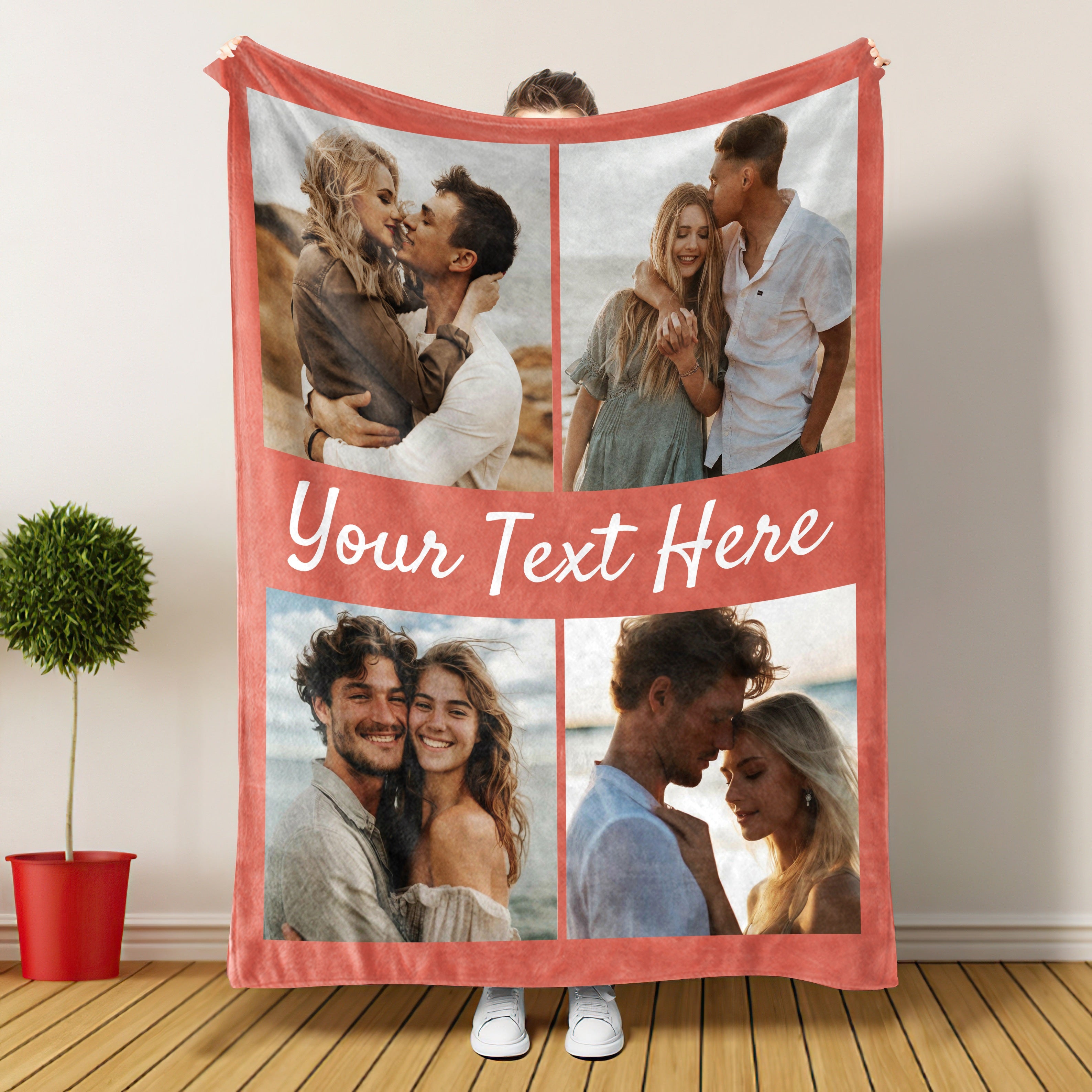 Personalized Photo Keepsake Throw - Family Gift Idea