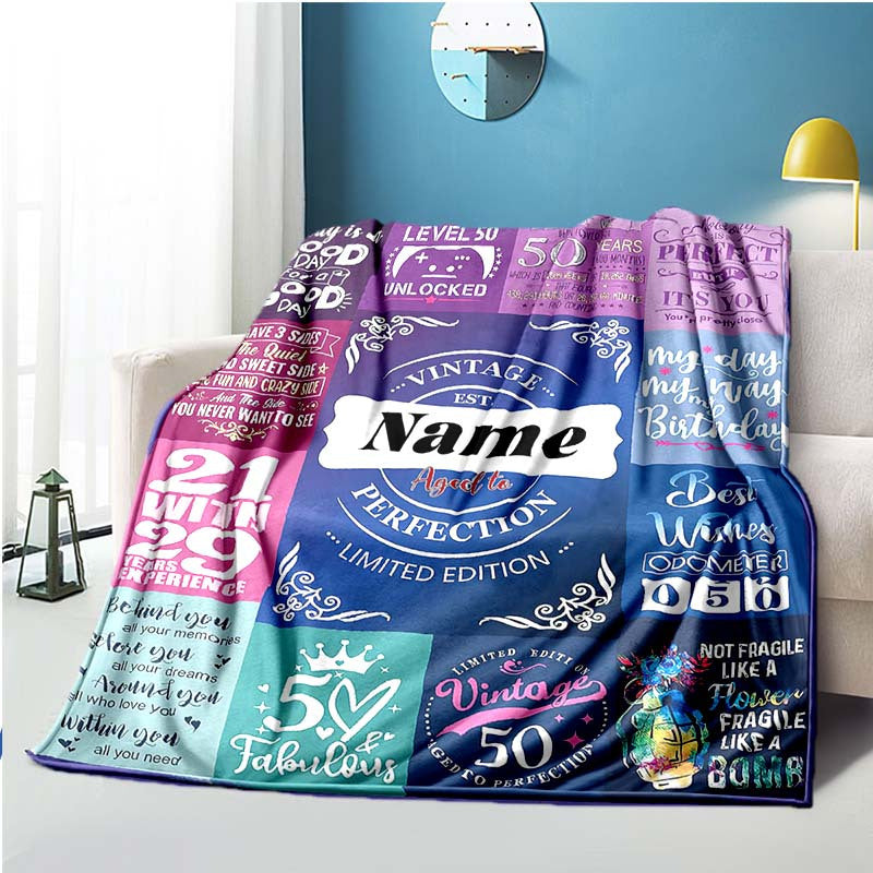 Personalized Cozy Blanket for Dad - Custom Memory Throw Design