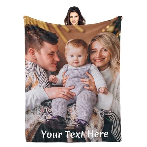 Custom Blanket with Photos - Personalized Throw for Family Celebrations