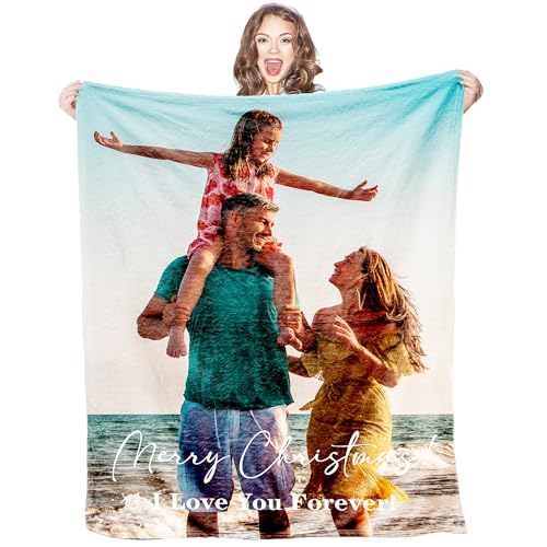 Custom Living Room Blanket - Personalized Family Photo Throw Decor