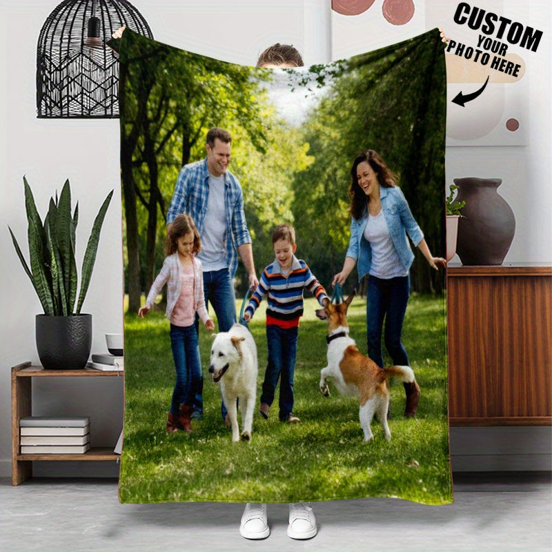 Personalized Blanket with Custom Photos - Home Decor Gift