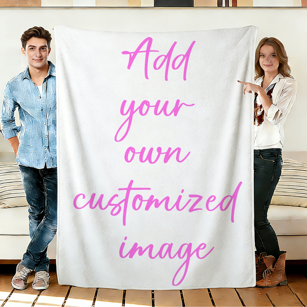 Personalized Family Photo Throw - Cozy Decorative Blanket