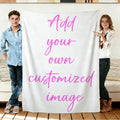 Personalized Family Photo Throw - Cozy Decorative Blanket