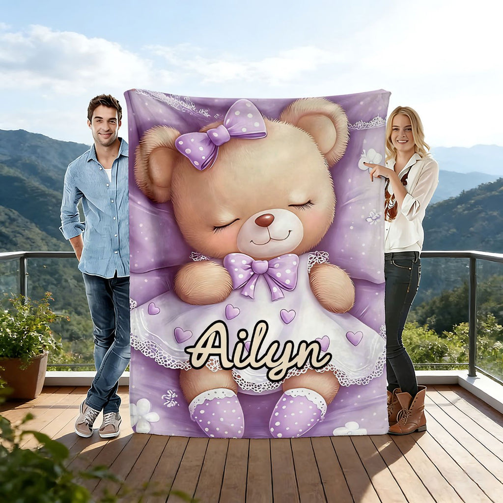 Custom Grandma Photo Blanket - Personalized Family Gift