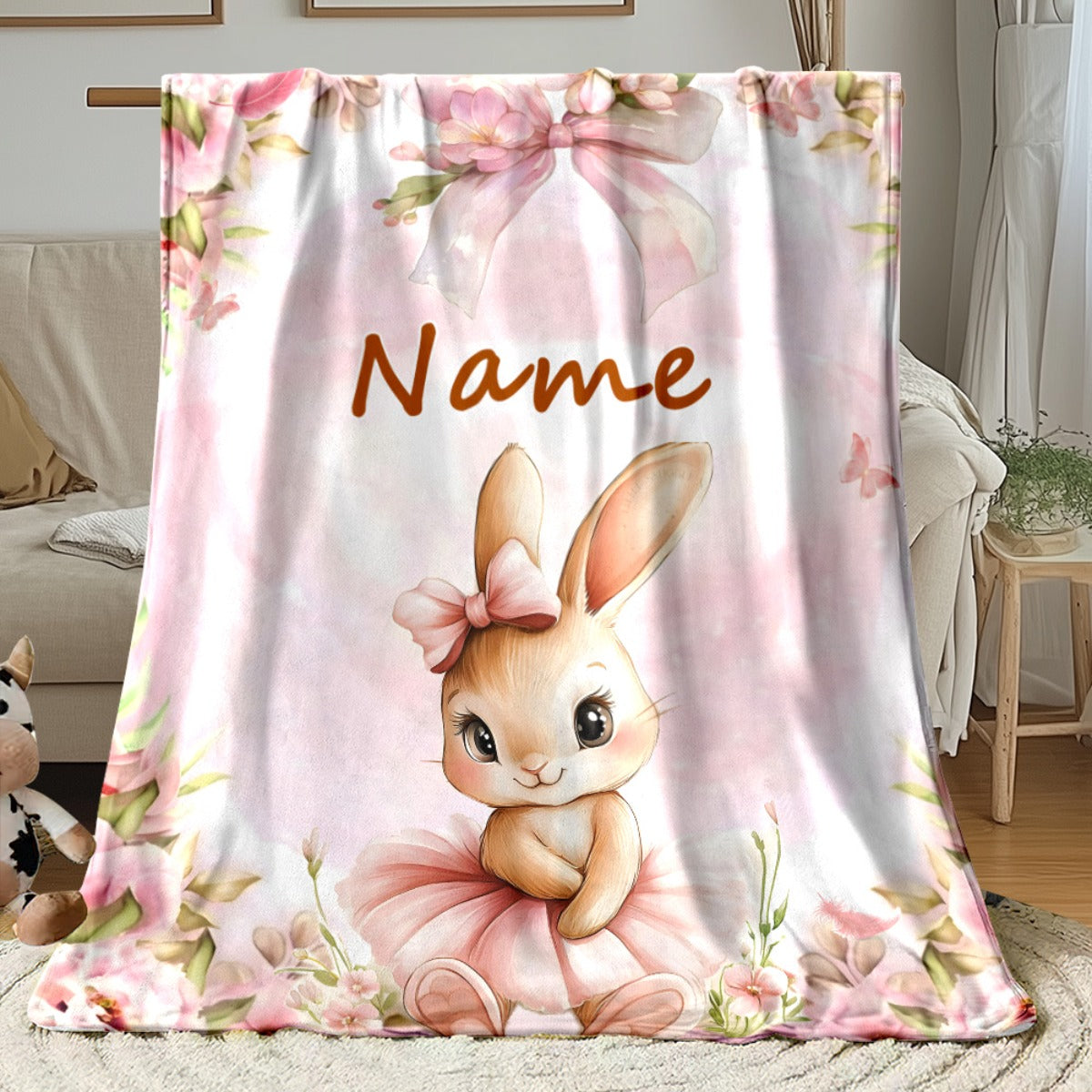 Custom Cat Photo Blanket - Personalized Throw for Cat Owners and Families