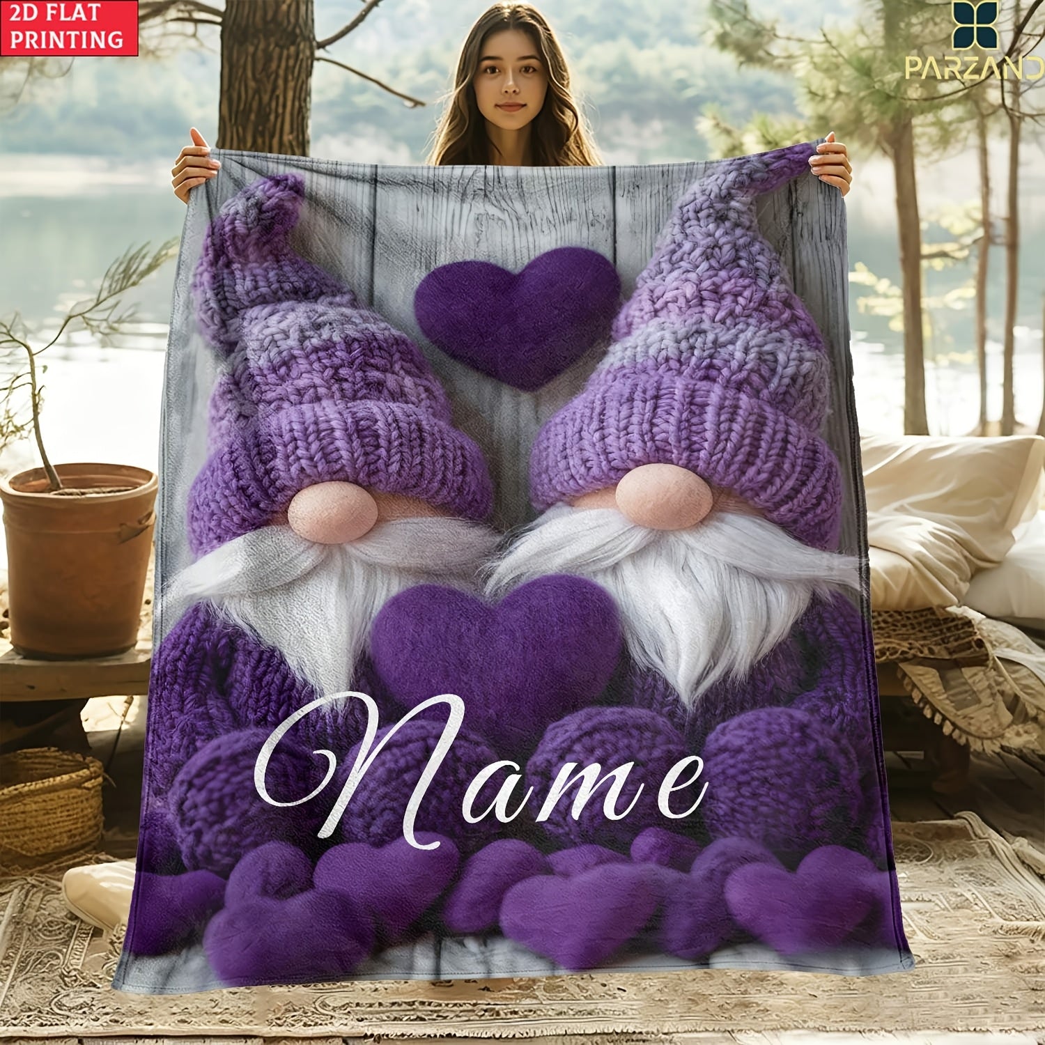 Personalized Sofa Comfort Throw - Custom Family Story Blanket