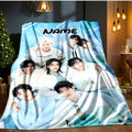 SKZ Blanket, Outdoor Throw, Flannel Coverlet, All-Season Sofa Bed Drape, Ideal Gift for Birthday and Christmas, Perfect for Home and Travel, Nighttime Use, Sofa Blanket