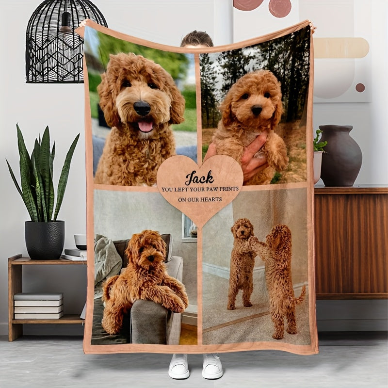 Personalized Pet Picture Throw - Custom Flannel Blanket