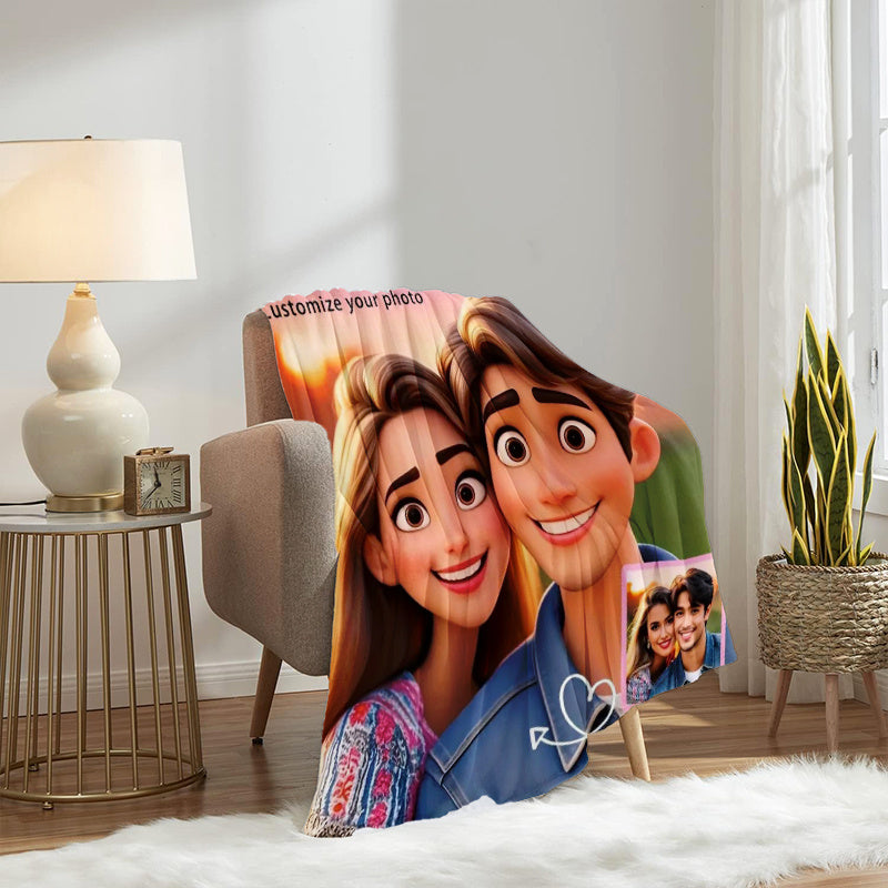 Custom Dog Photo Blanket - Personalized Pet Comfort Throw