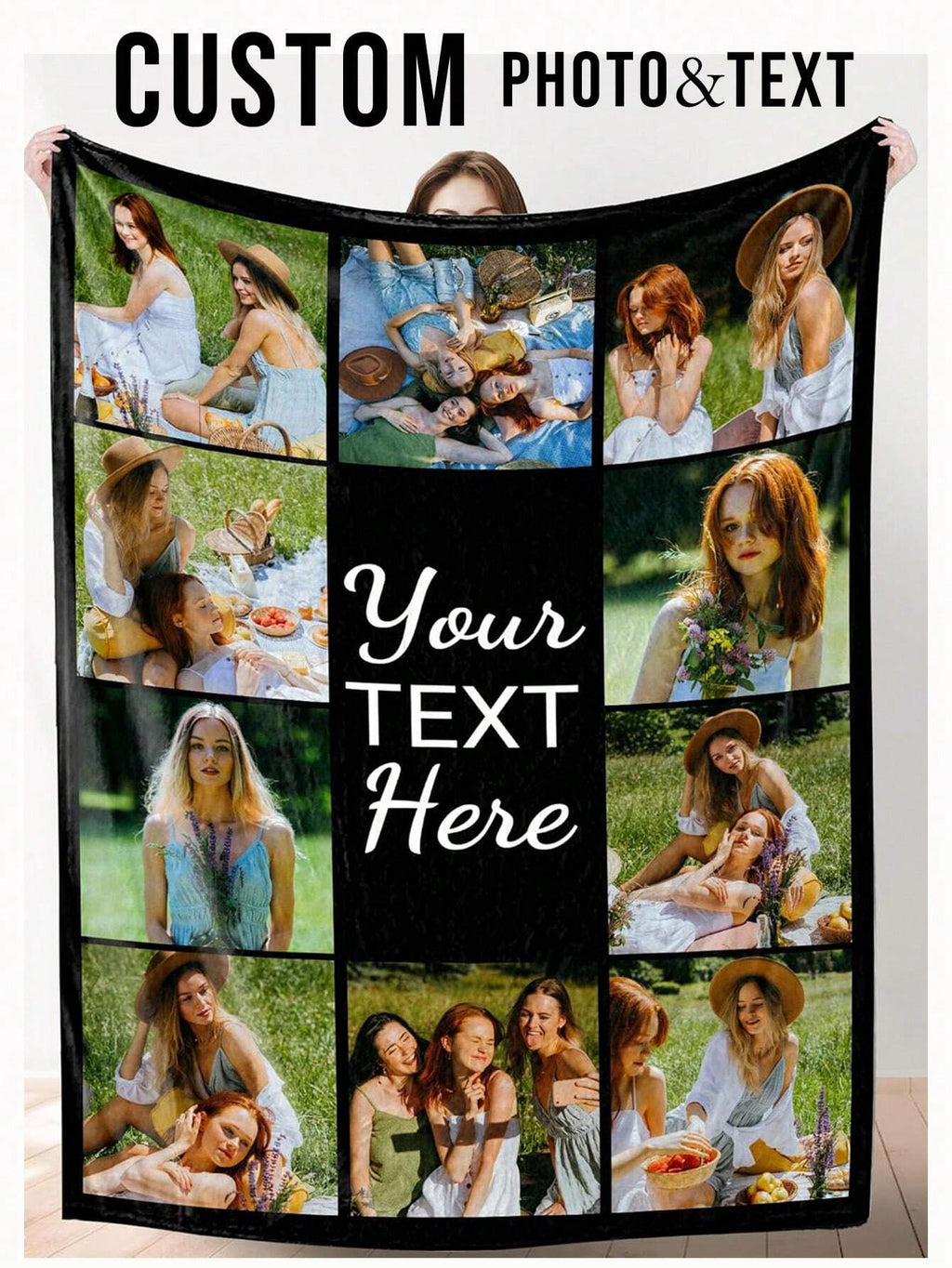 Custom Memory Blanket - Cozy Personalized Throw Featuring Your Special Photos