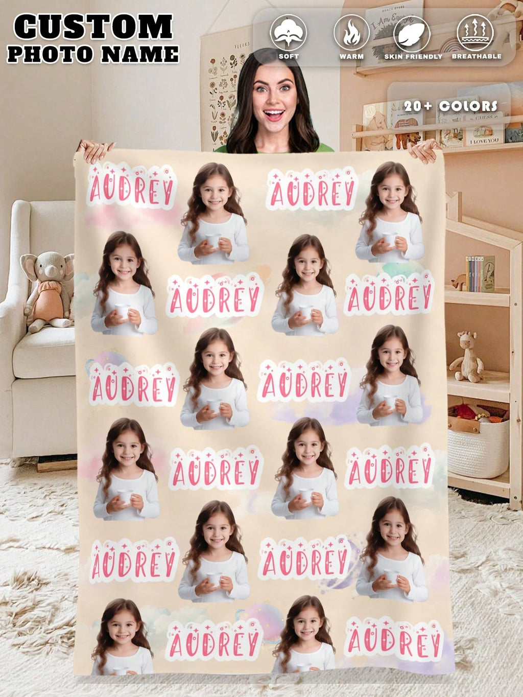 Custom Flannel Photo Blanket - Personalized Throw for Bed, Sofa and Home Use