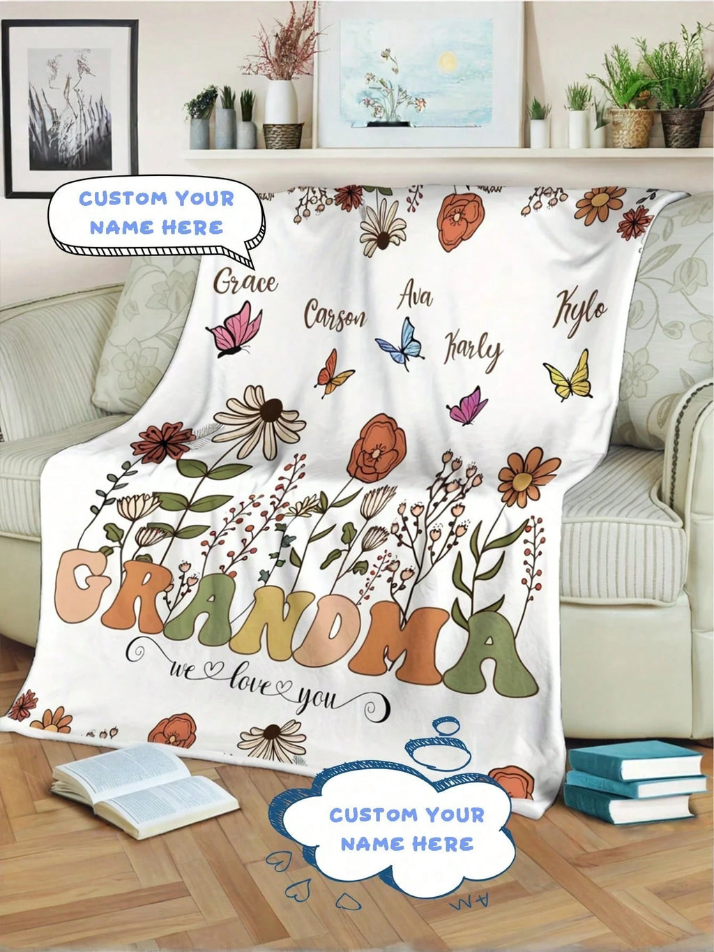Personalized Photo Blanket - Soft Cozy Throw for Family, Couples and Cherished Warm Memories