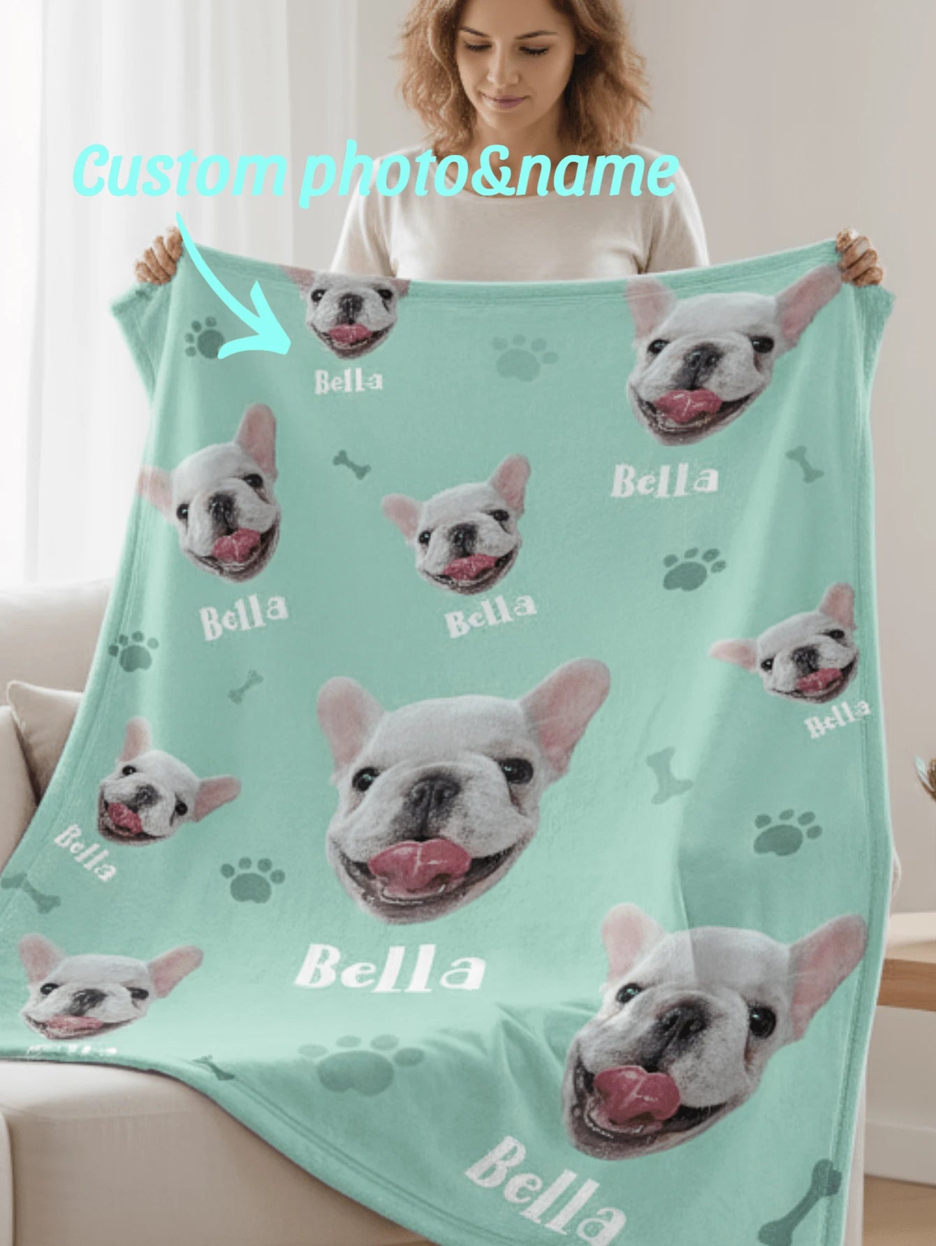 Personalized Flannel Name Blanket - Soft Cozy Throw for Family and Home
