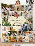Custom Photo Blanket - Personalized Flannel Throw with Photos and Text