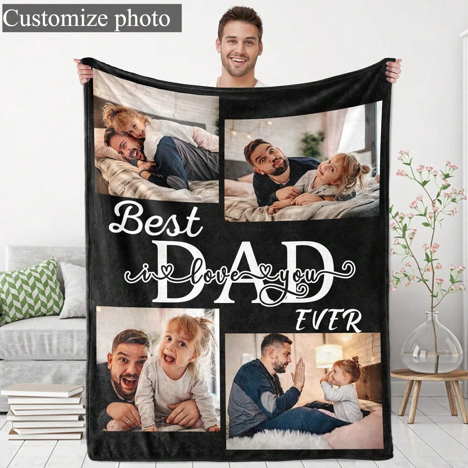 Custom Printed Memory Throw - Photo Flannel Blanket Design