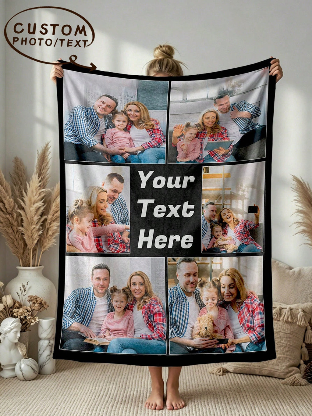 Personalized Flannel Photo Blanket - Soft Custom Throw for Cozy Home Comfort