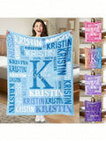 Personalized Name Fleece Blanket - Soft Custom Throw for Home and Gift Use