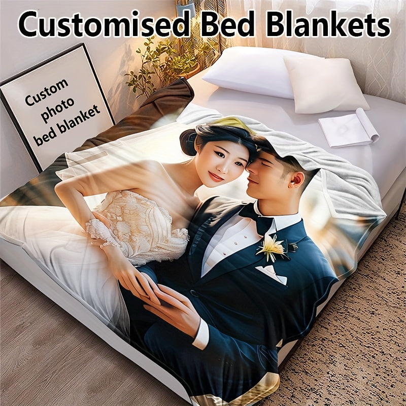 Custom Pet Photo Blanket - Personalized Dog Picture Throw