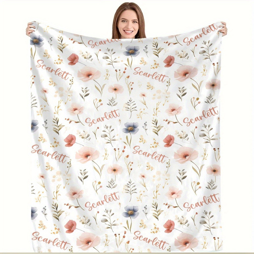 Personalized Flannel Blanket - Family Photo Design