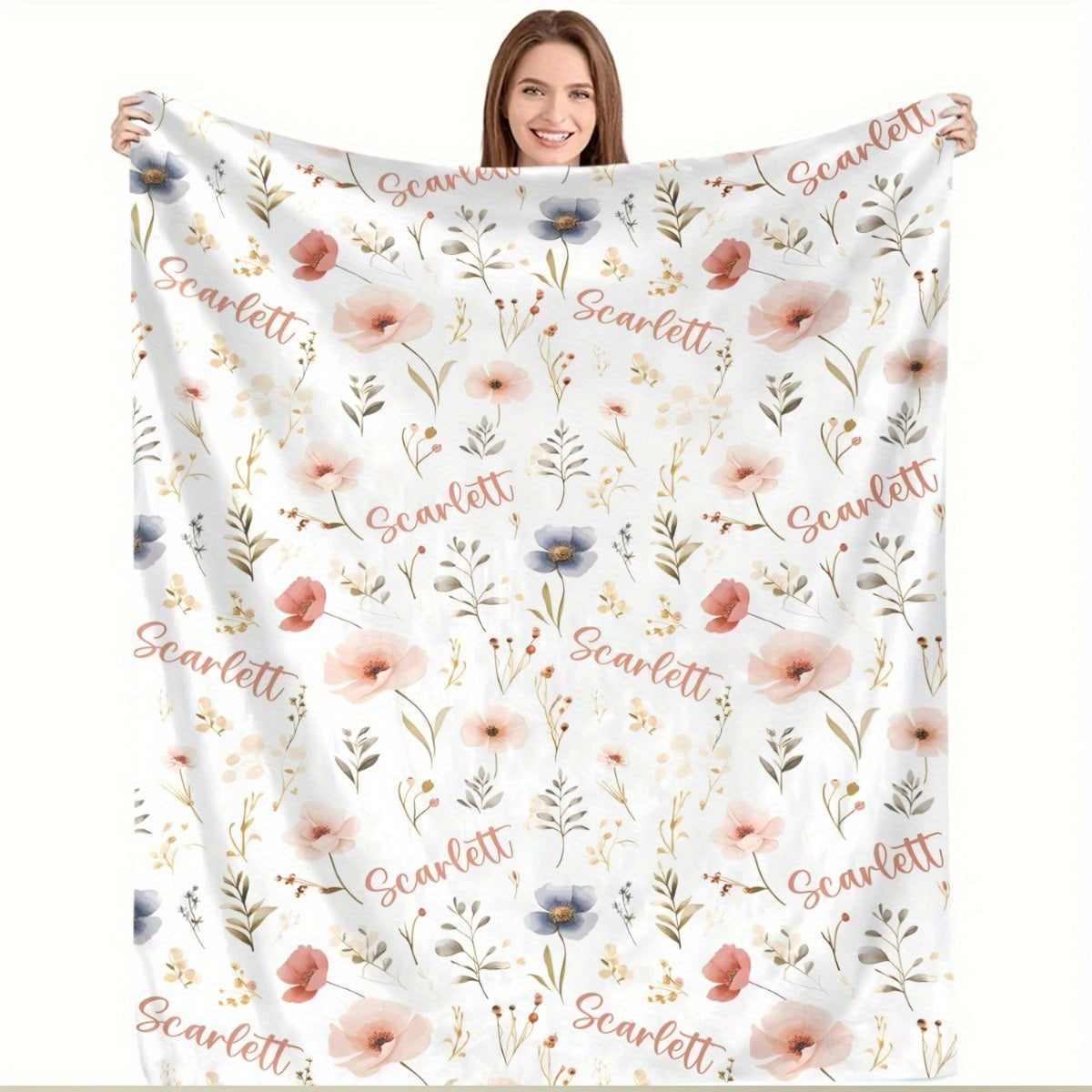Personalized Flannel Blanket - Family Photo Design