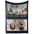 Personalized Photo Blanket - Custom Picture and Text Throw Blanket for Home Decor and Gift Giving