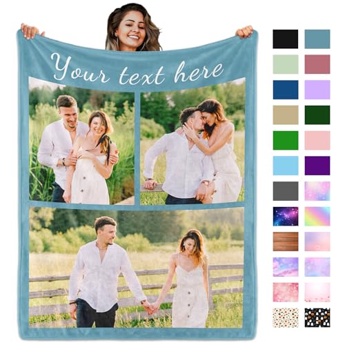 Personalized Family Blanket - Cozy Photo Keepsake for Dad and Husband