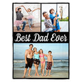Custom Blanket with Photo and Text - Personalized Throw Gift for Parents, Couples and Friends