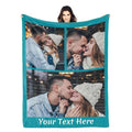 Personalized Throw Blanket - Custom Photo and Text Design for Birthday, Anniversary and Holiday Gifts