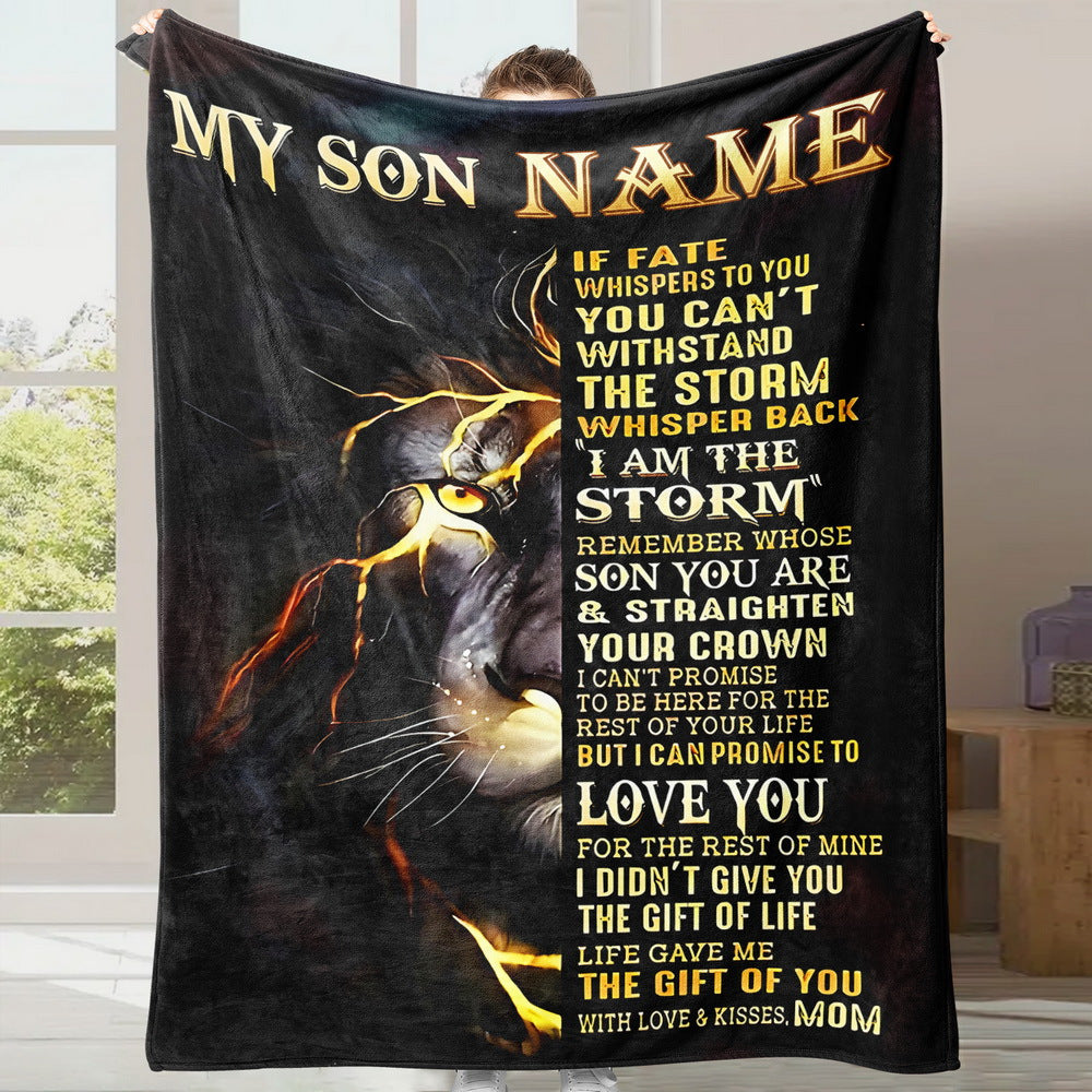 Personalized Travel Comfort Blanket - Custom Cozy Adventure Memories