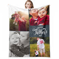 Personalized Picture Throw Blanket - Custom Family Gift for Home Use