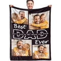 Custom Picture Blanket - Personalized Father's Day Gift for Dad, Husband and Family Members