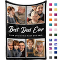 Personalized Photo Throw - Heartfelt Gift for Dad, Husband and Family Memories