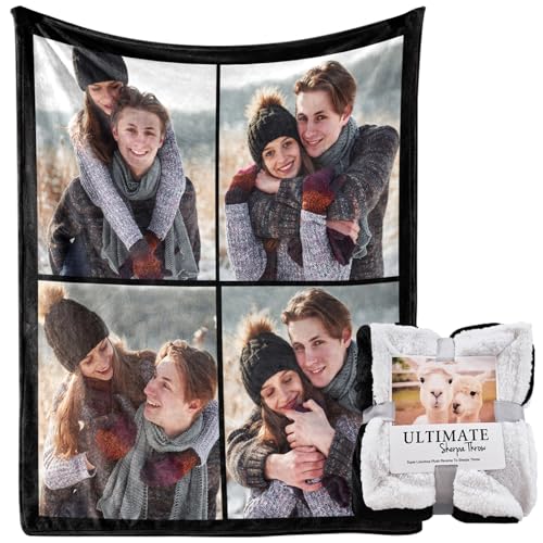 Custom Cozy Photo Blanket - Personalized Fleece Throw Gift