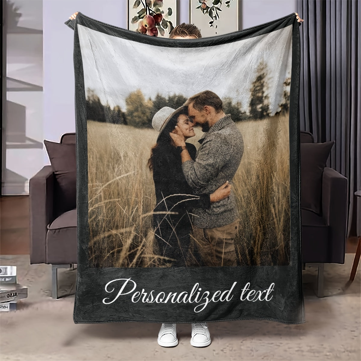 Personalized Photo Throw - Soft Custom Blanket for Home
