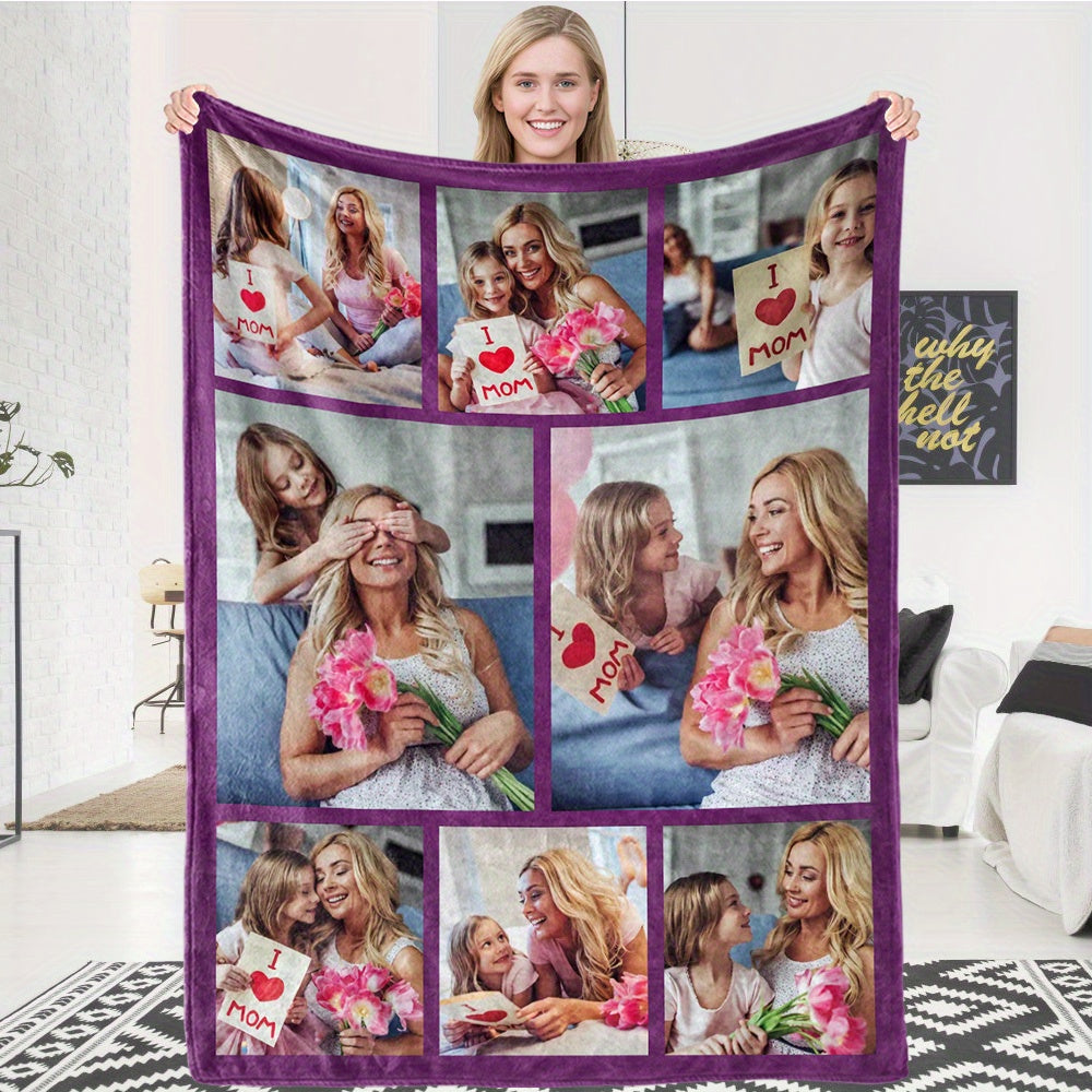 Custom Mother's Day Blanket - Personalized Family Photos