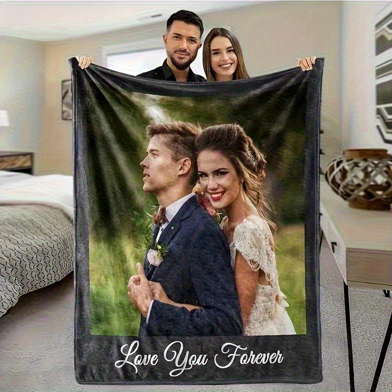 Custom Photo Blanket - Personalized Family Throw with Pictures for Cozy Comfort